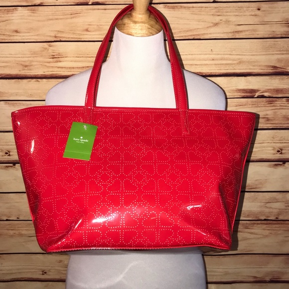 🚫SOLD🚫 Kate Spade Chili Red Patent Harmony Tote - Picture 4 of 8